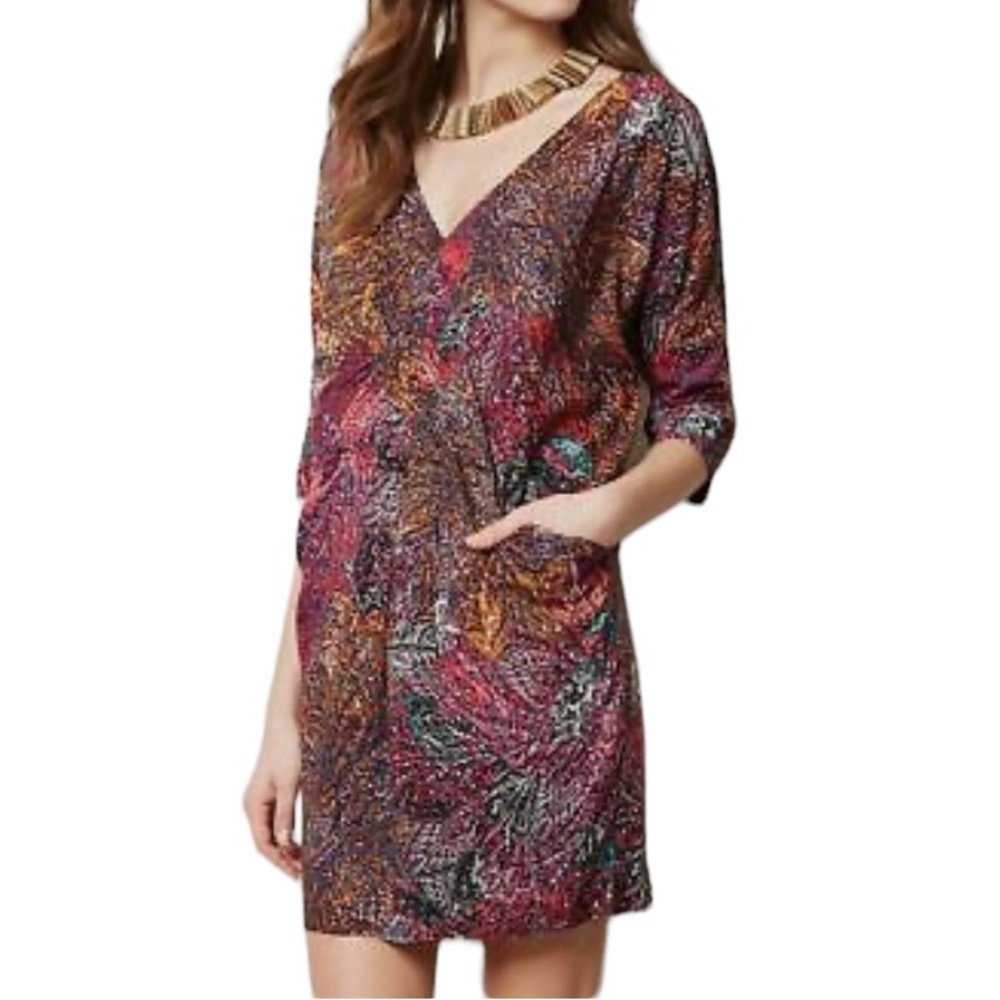 Anthropologie Edme & Esyllte Chromatique Dolman Sleeve Dress